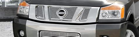 4-pc symbolic chrome cnc machined main grille|2014 Nissan Titan Custom Grilles .